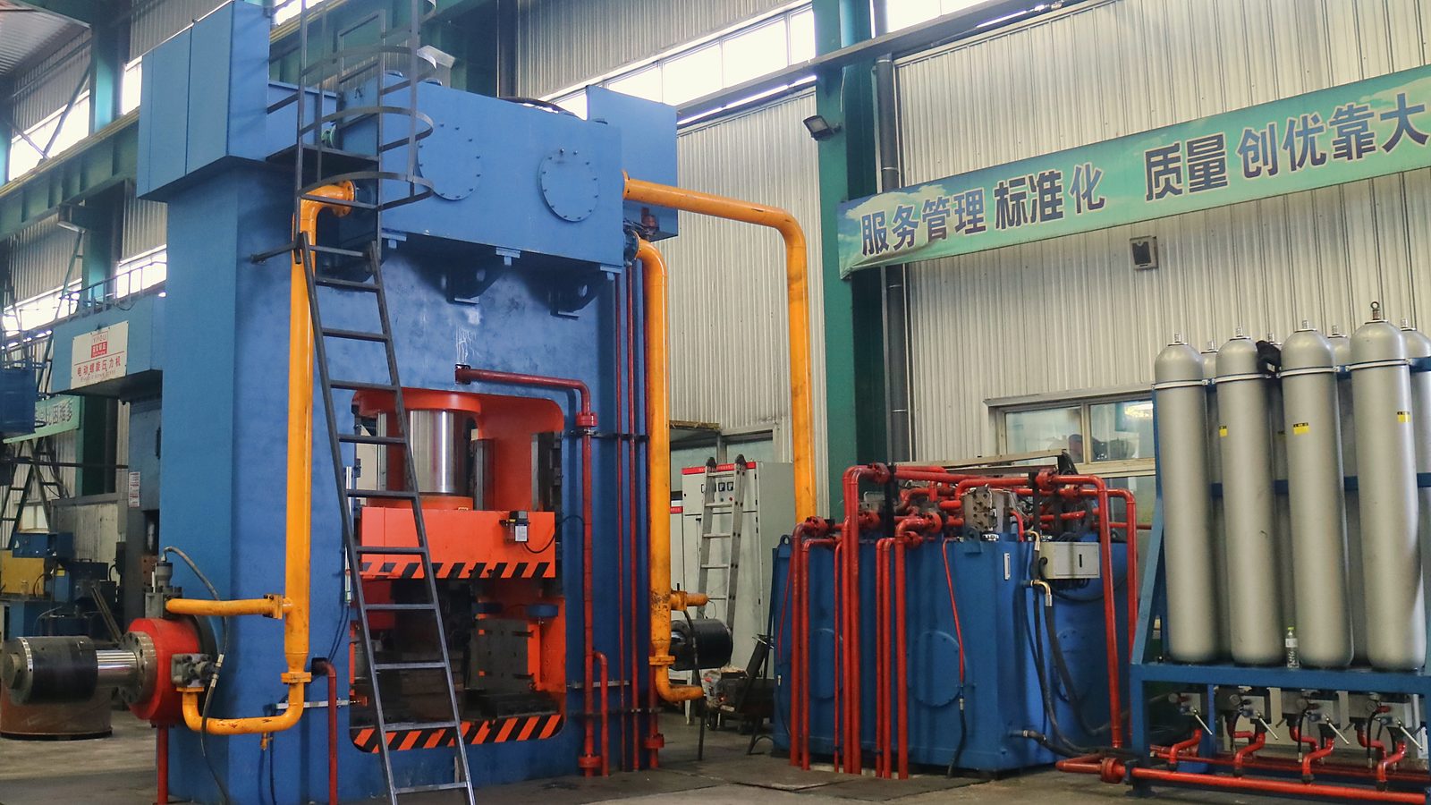 A closed-die forging press in the forging bay.